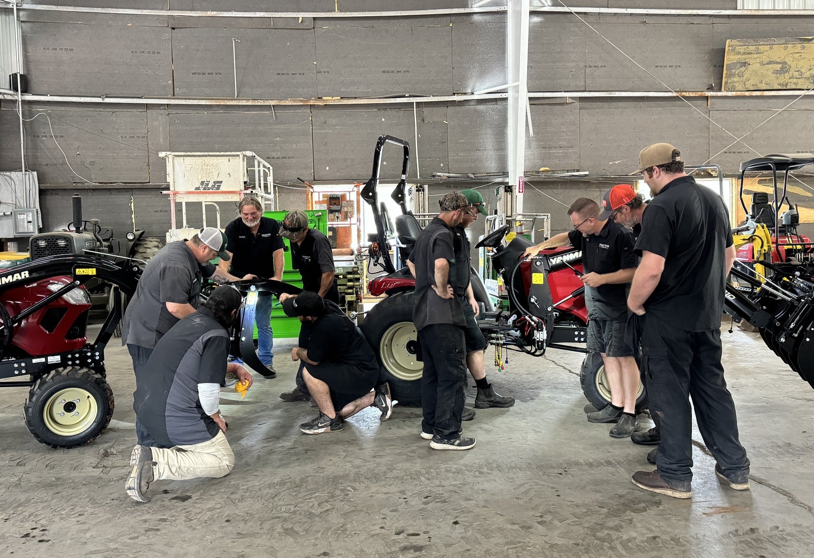 Tractor Town employees working
